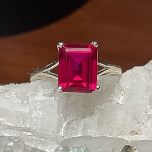 Ruby .925 Silver Ring 7